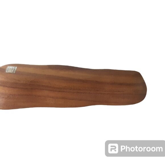 Vintage Pea Pod Shaped Wooden 3 Sectioned Serving Tray. Philippines - Picture 5 of 5